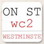 LONDON STREET SIGN  Coasters (Cork)