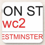 LONDON STREET SIGN  Coasters (Cork)