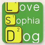 Love
 Sophia
 Dog
   Coasters (Cork)