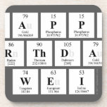 Happy
 Birthday
 Wei  Coasters (Cork)