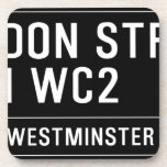LONDON STREET SIGN  Coasters (Cork)