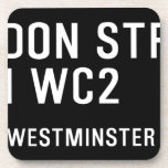 LONDON STREET SIGN  Coasters (Cork)