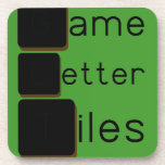 Game
 Letter
 Tiles  Coasters (Cork)