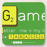Game
 Letter  me n my life
 Tile TABASSUM  Coasters (Cork)