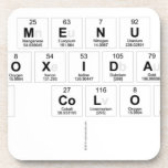 Menu
 Antioxidants 
 Food Colouring
   Coasters (Cork)