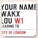Your Name WAKX LOU  Coasters (Cork)