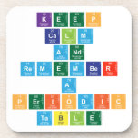 KEEP CALM AND REMEMBER A PERIODIC TABLE  Coasters (Cork)