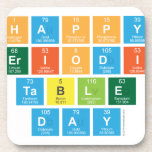 Happy 
 Periodic
 Table 
 Day  Coasters (Cork)
