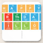 Happy
 birthday
 Willow
   Coasters (Cork)
