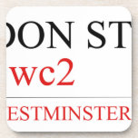 LONDON STREET SIGN  Coasters (Cork)