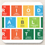 Pe|riodic
 t|a|b|l|e
 Writ|e|r  Coasters (Cork)