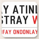 Igpay Atinlay Eetstray  Coasters (Cork)