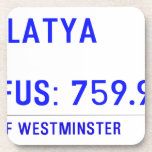 MALATYA  NÜFUS: 759.930  Coasters (Cork)
