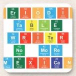 Periodic
 Table
 Writer
 No more
 Mexican  Coasters (Cork)