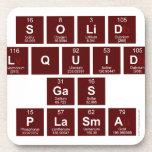 SOLID
 LQUID
 GAS
 PLASMA  Coasters (Cork)