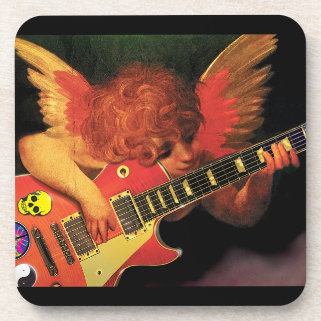 Coasters. Electric Cherub plastic Beverage Coaster (Front)