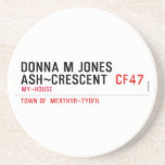 Donna M Jones Ash~Crescent   Coasters (Sandstone)