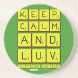 keep
 Calm
 And
 Luv
 NiTeSH YaDaV  Coasters (Sandstone)