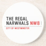 THE REGAL  NARWHALS  Coasters (Sandstone)