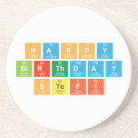 Happy
 Birthday
 Stefi  Coasters (Sandstone)