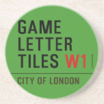 Game Letter Tiles  Coasters (Sandstone)