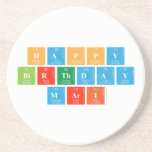 happy
 Birthday
 Mari  Coasters (Sandstone)