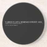 Various lefa sehemo street  Coasters (Sandstone)