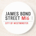 JAMES BOND STREET  Coasters (Sandstone)