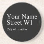 Your Name Street  Coasters (Sandstone)