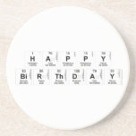happy
 birthday  Coasters (Sandstone)