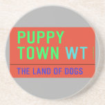 Puppy town  Coasters (Sandstone)