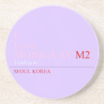 I Love MONiCA.SY  Coasters (Sandstone)