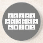 Happy
 Birthday
 Allison  Coasters (Sandstone)