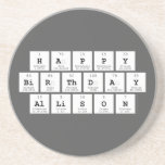 Happy
 Birthday
 Allison  Coasters (Sandstone)