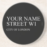Your Name Street  Coasters (Sandstone)