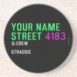 Your Name Street  Coasters (Sandstone)