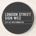 LONDON STREET SIGN  Coasters (Sandstone)