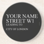 Your Name Street  Coasters (Sandstone)