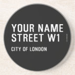 Your Name Street  Coasters (Sandstone)
