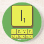 i
 love 
 svenky  Coasters (Sandstone)