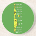 Leadership
 PersonalEngagement
 Ambassador
 Perspectives
 Attitude
 Support
 Role Model
 Commitment
 Active
 Build
 Planning
 Evangelist
 Representative
 
  
   Coasters (Sandstone)