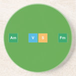 Am vs FM  Coasters (Sandstone)