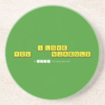 I LOVE YOU           NJABULO  Coasters (Sandstone)