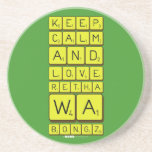 keep
 calm
 and
 love
 Retha
 wa
 Bongz  Coasters (Sandstone)