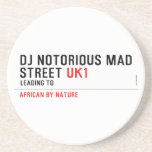 Dj notorious mad Street  Coasters (Sandstone)