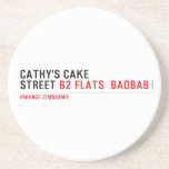 Cathy's Cake Street  Coasters (Sandstone)