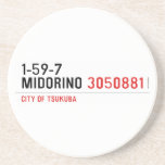 1-59-7  MIDORINO  Coasters (Sandstone)