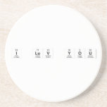 I LuV YOU  Coasters (Sandstone)