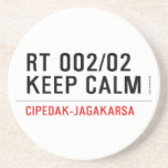 RT 002/02 KEEP CALM  Coasters (Sandstone)