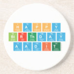 HAPPY 
 BIRTHDAY 
 AADIT  Coasters (Sandstone)